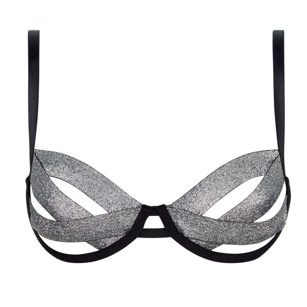 NWOT Bluebella Emilia Bra - 32 D Silver